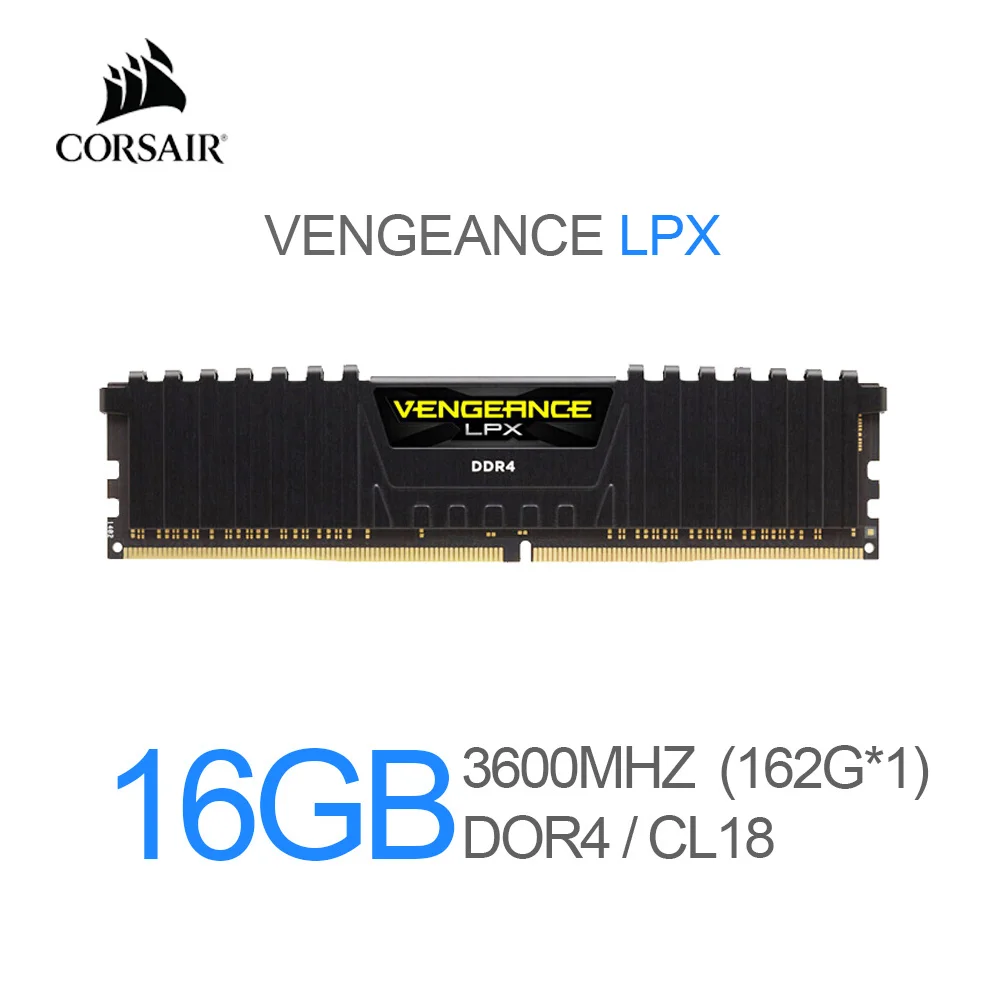 Corsair месть LPX 16 Гб (1X16GB) DDR4 3600 (PC4-28800) C18 1 35 V настольных компьютеров-черный |
