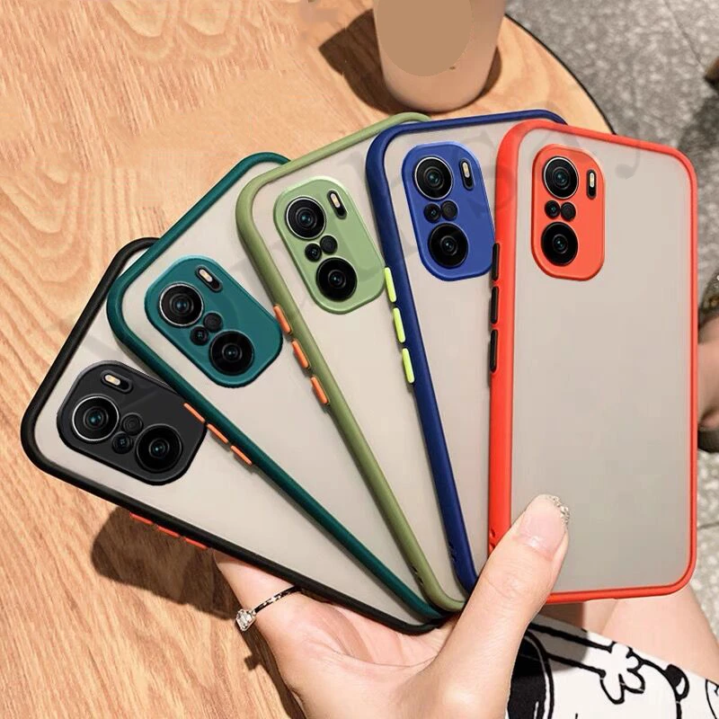 

For Xiaomi Poco F3 Case Xiaomi Poco X3 Pro Simple Frame Matte Armor Case For Poco X3 NFC Case Clear Cover For Xiaomi Redmi 9C