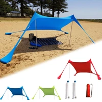 portable sun shade tent with sandbag uv lycra large family canopy for outdoor fishing camping beach outdoor sunshade awning set