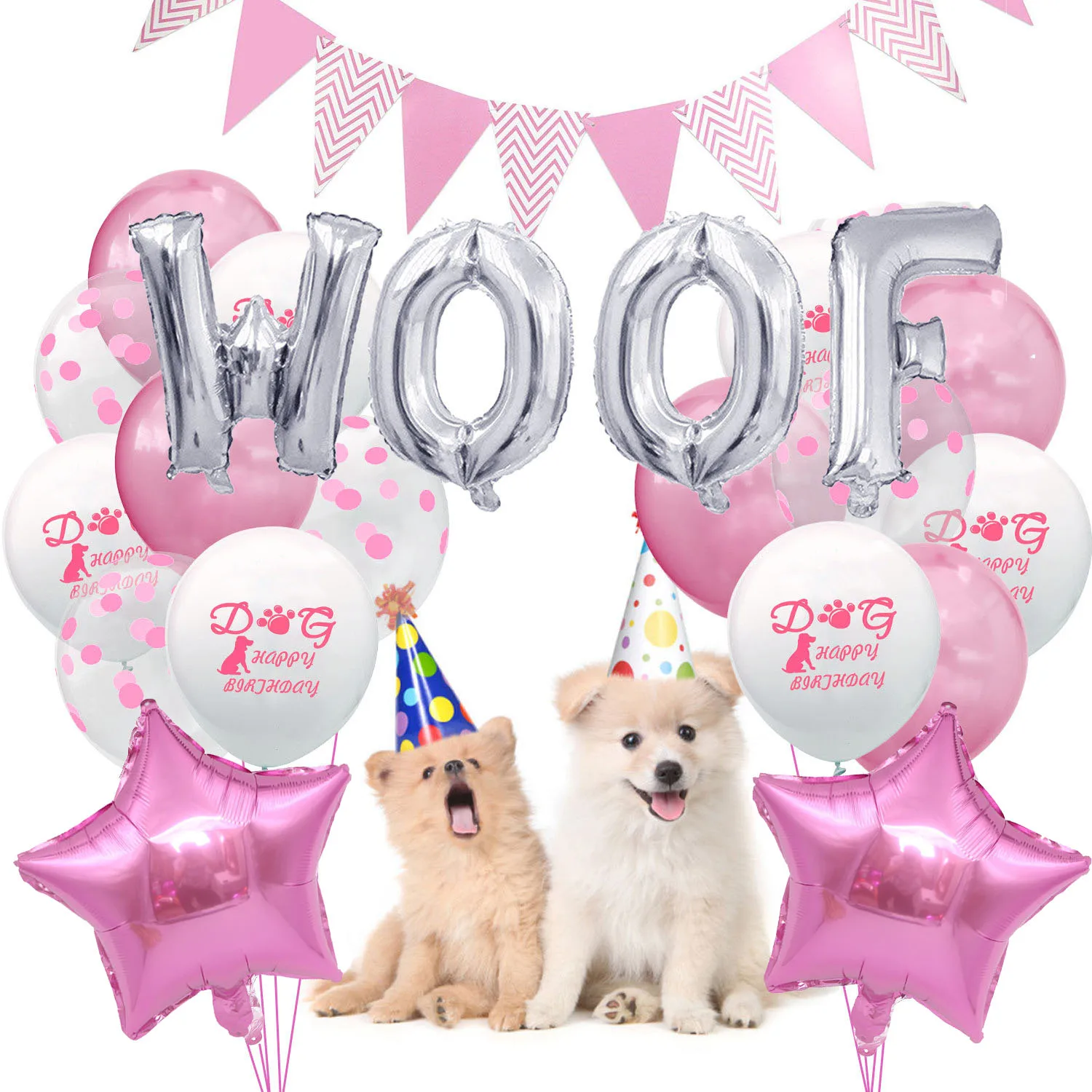 Декоративные воздушные шары для собак на день рождения милые вечерние баннеры с