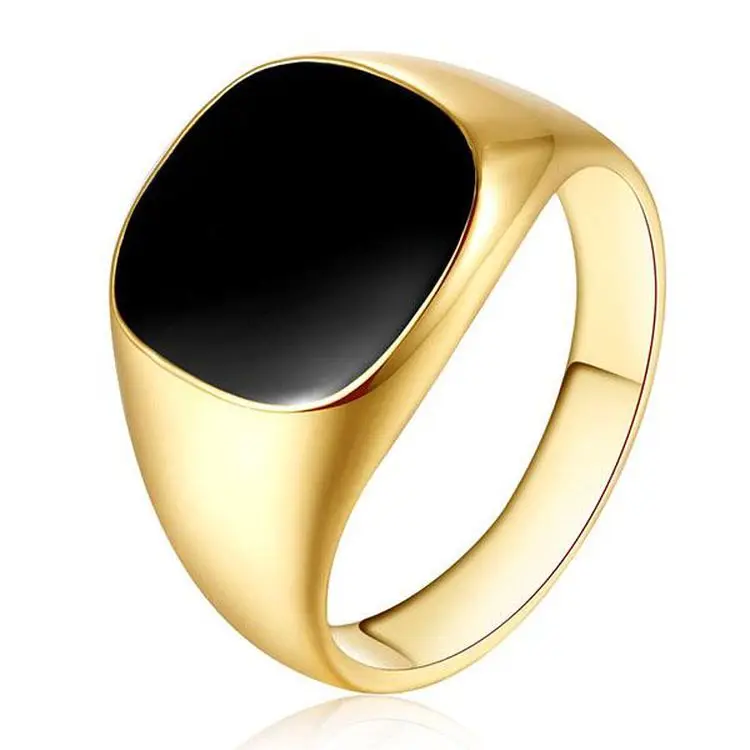 

Hot Men's Ring Punk Rock Smooth Signet Ring For Men Hip Hop Party Jewelry Male Wedding Anel rings Dropship
