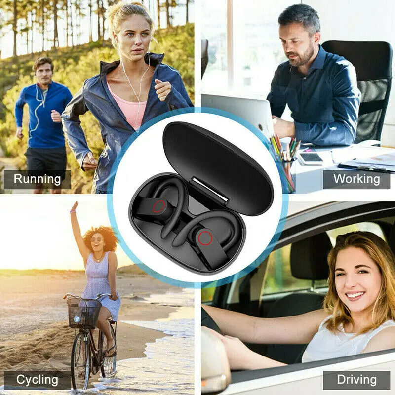 

TWS беспроводные наушники Bluetooth 5,0, стереонаушники с зарядным чехлом