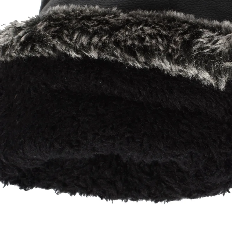 Женские теплые перчатки с сенсорным экраном зимние из искусственной кожи