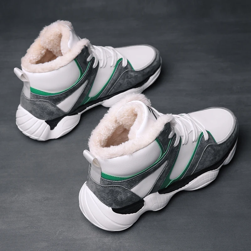 Men Boots Men Winter Super Warm Snow Boots Fur Plush High Top Ankle Boots Waterproof Sneakers Work Shoes Men Botas krasovki