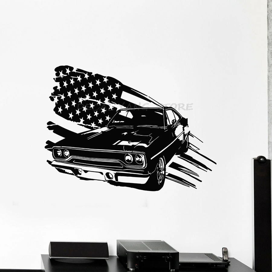 Автомобильная Наклейка на стену Авто США американский флаг виниловые наклейки