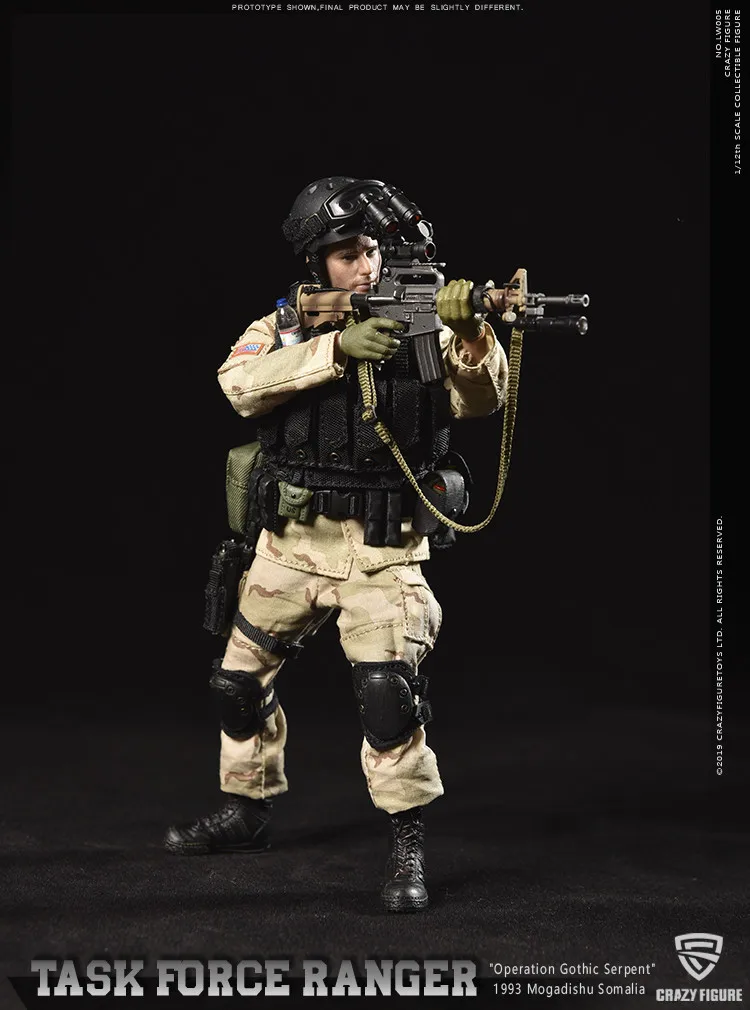 CrazyFigure LW005 1/12 спецназ дельты США мастер-солдат Рейнджерс Целевая группа 199" операция Готическая змея"