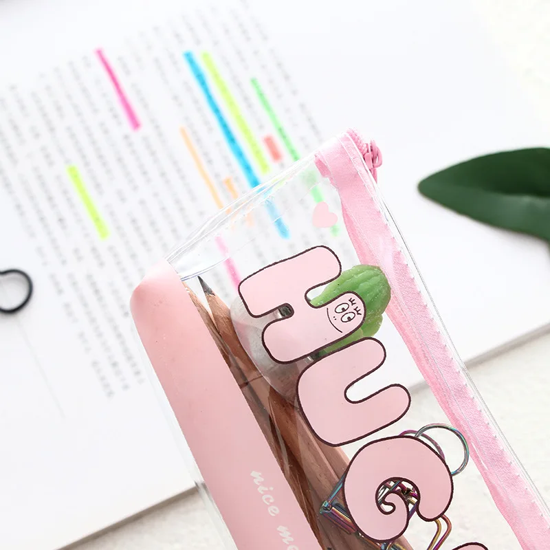 Креативный Прозрачный чехол для карандаша Etui милые прозрачные Пеналы футляр