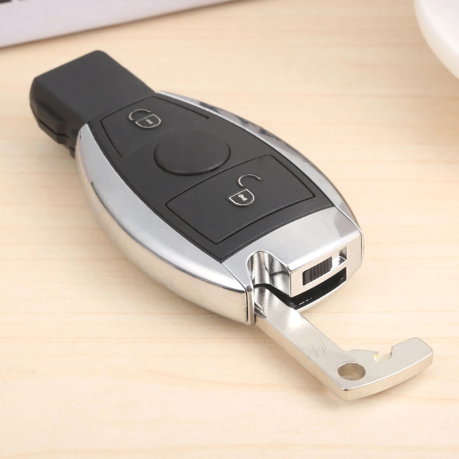 Замена Smart Remote Key 2 кнопки 433 МГц BGA чип лезвие для 2000 2017 Mercedes Benz A E S G CLK SLK ML