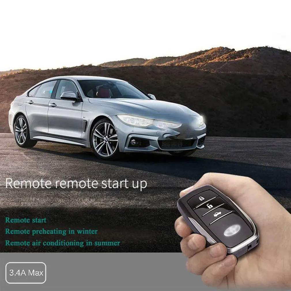 New Partol Smart Key PKE Car Alarm Passive Keyless Entry System Engine Start Stop Push Button Remote Starter Shock Sensor X5 | Автомобили