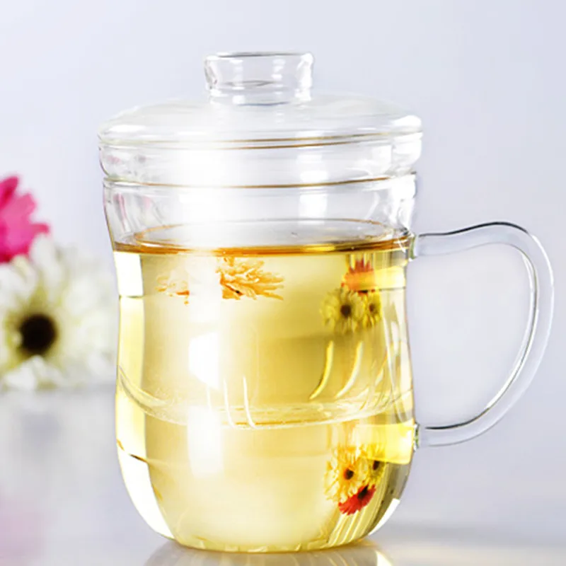 Прозрачная стеклянная чашка термостойкие стеклянные чайные горшки с фильтром