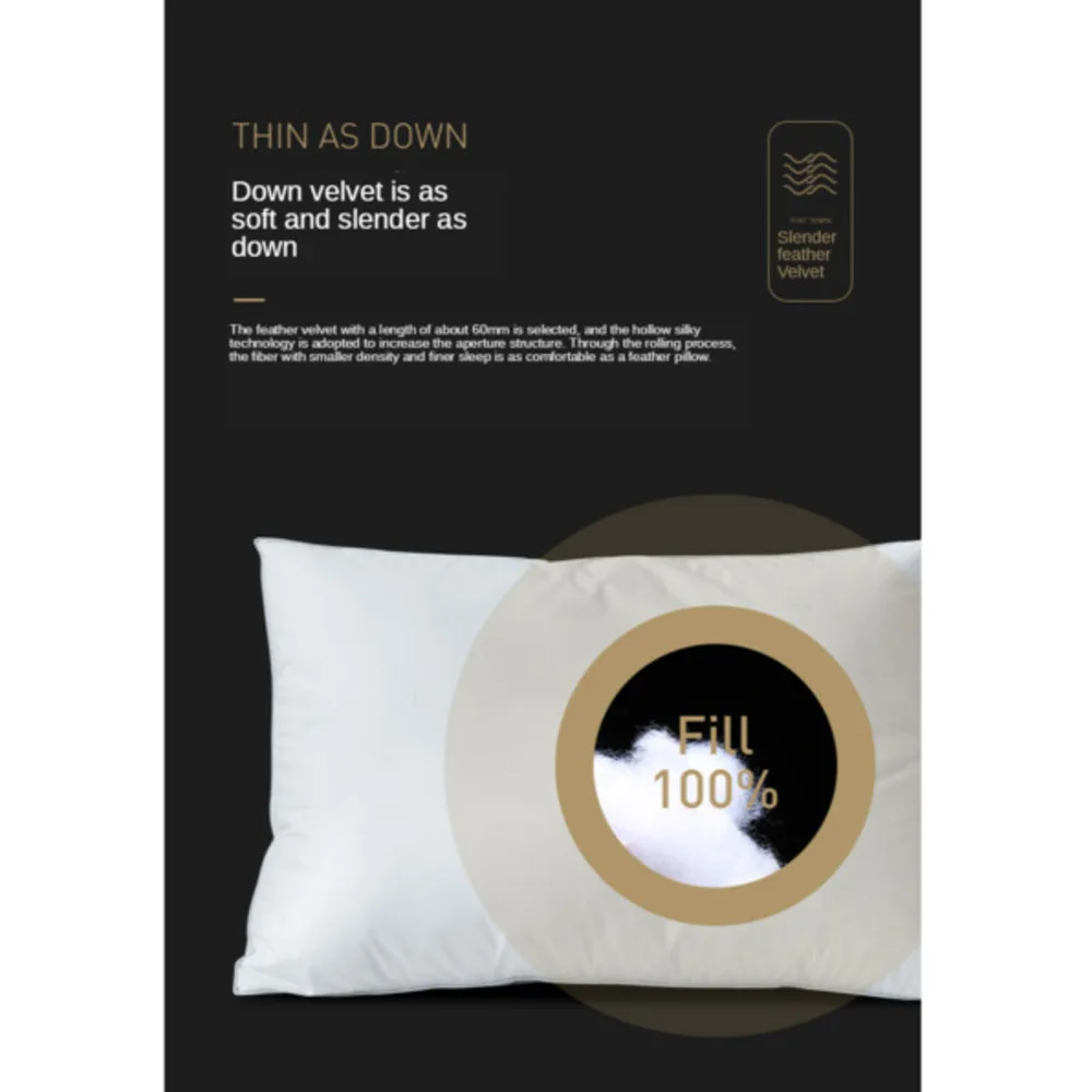 

Hotel Pillows Core All Cotton Solid Soft Neck Pillow Travel Long Feather Low Medium High Decorative Accessories Wholesale