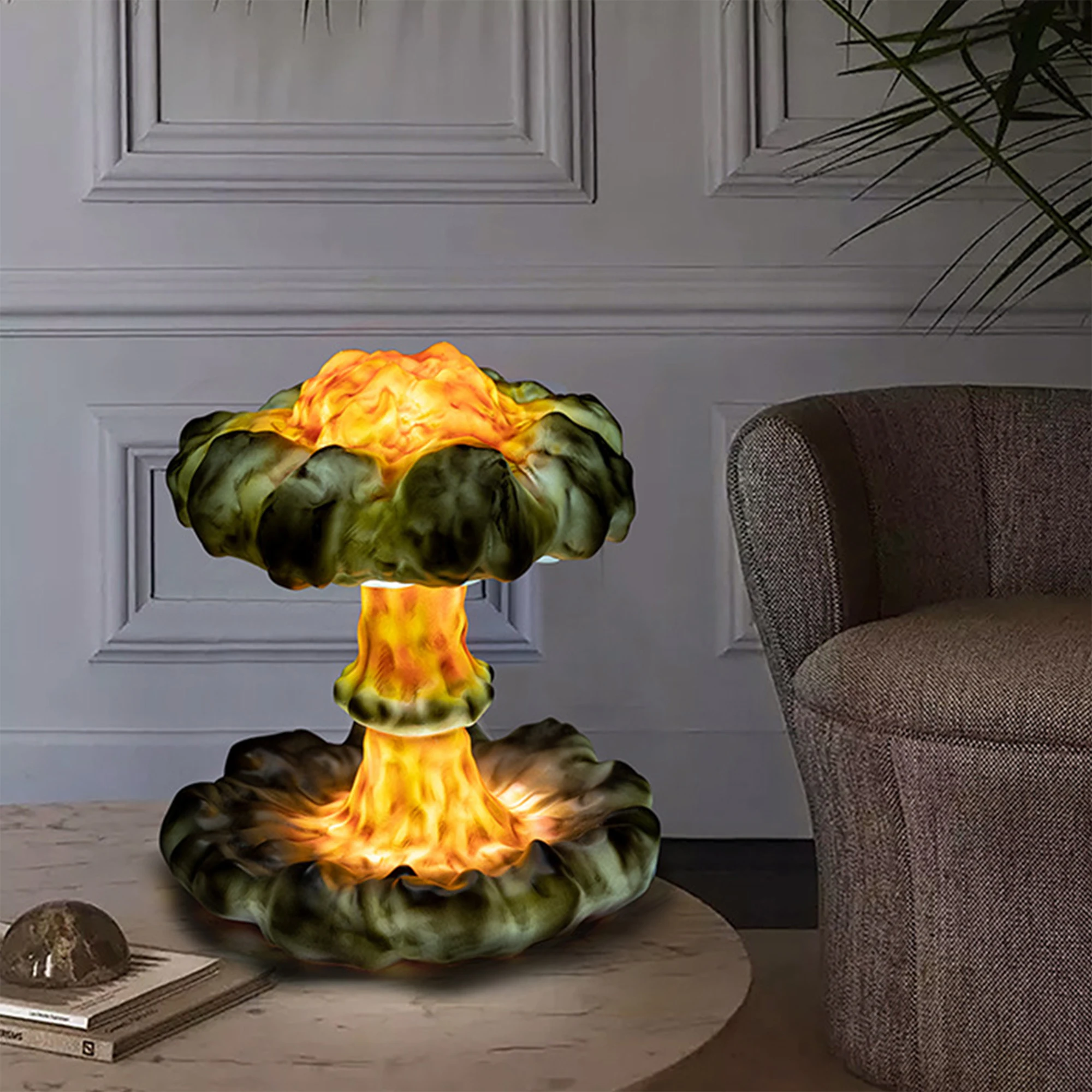 

New Style 2021 3D Mushroom Cloud Explosion Lamp, Creative Tricolor/Seven-color LED Desktop Night Light for Bedroom Living Room