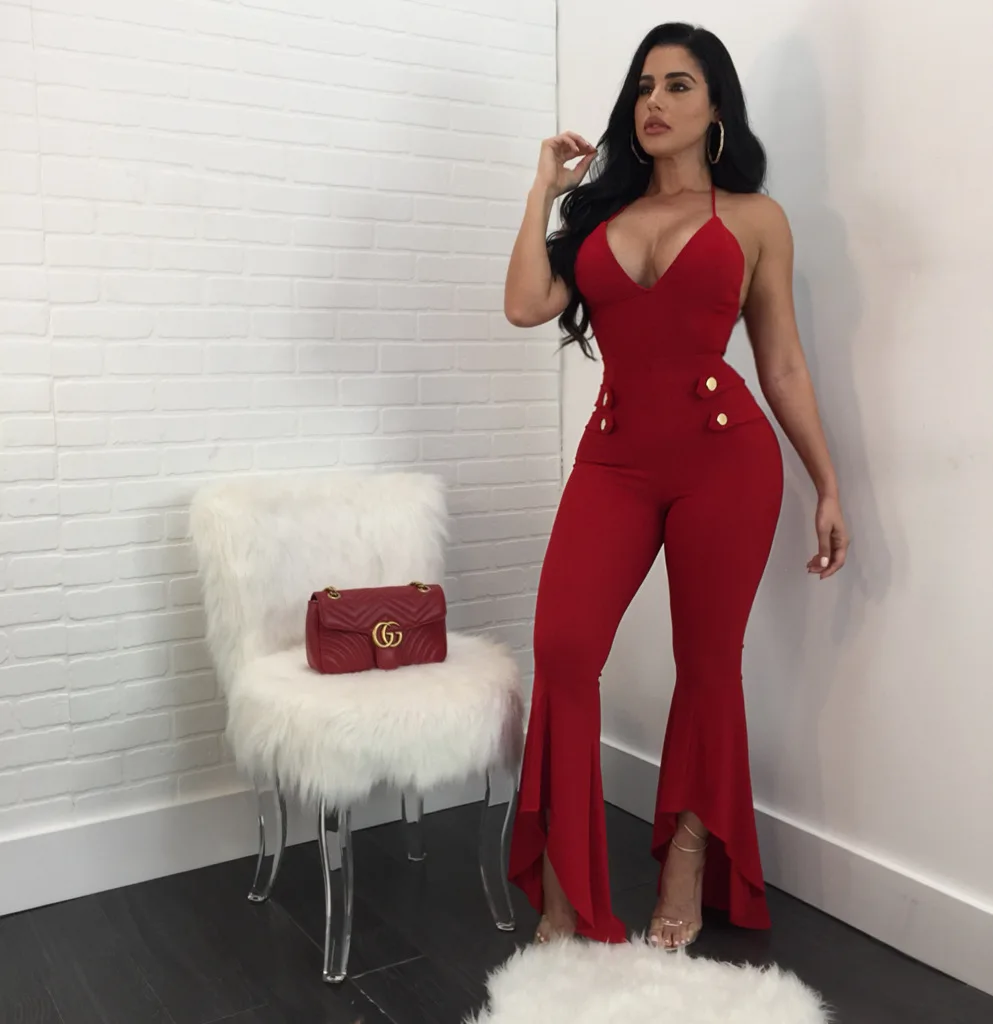 Женский комбинезон с оборками для ночного клуба в европейском и американском