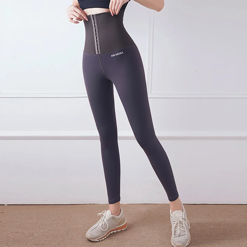 

2021 New Summer Sporting Yoga Fitness Pants Slim Women's Sports Pants High Waist Adjustable Fitness Pants
