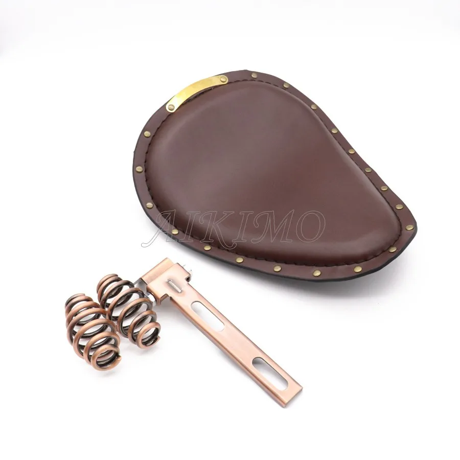 Черный/коричневый гоночный мотоцикл из искусственной кожи с заклепками в стиле