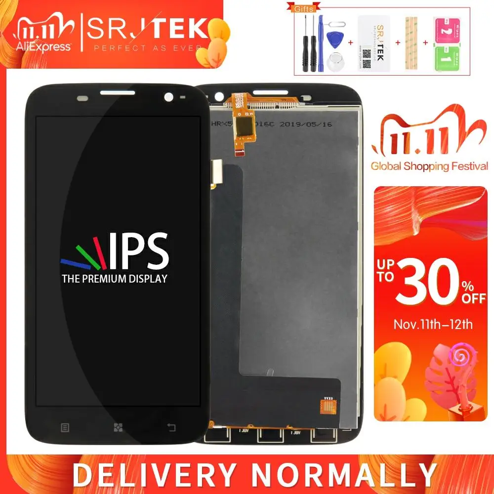

Srjtek 5.0'' For Lenovo A859 LCD Display Screen Sensor Touch Panel Digitizer Assembly With Frame For Lenovo A859 Display