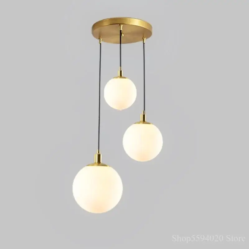 Современный стеклянный шар светодиодные подвесные лампы для спальни гостиной