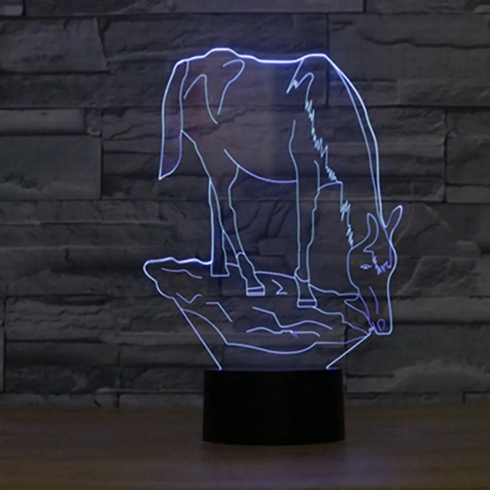 Животное/девушка Форма сенсорная настольная лампа 7 цветов Изменение Настольная