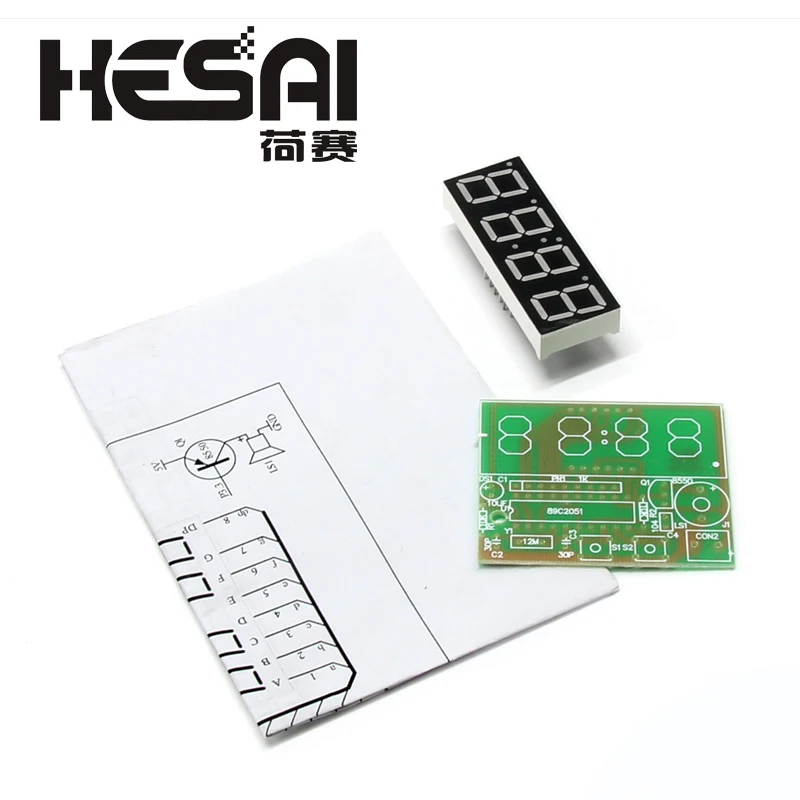 Умная электроника 1 комплект цифровые электронные часы C51 4 бит электронной