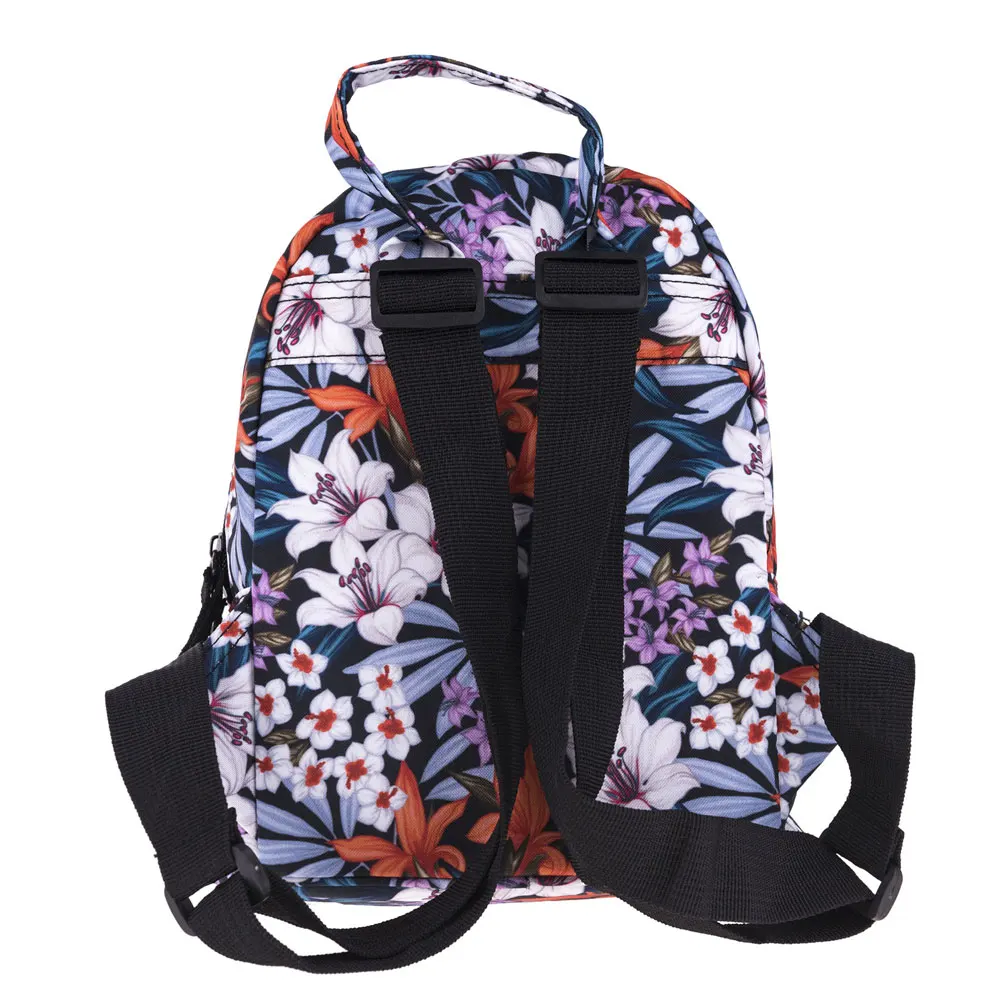 Women Backpack Print Flowers Fashion Cute Mini Backpack For Girl Small School Bag For Teen 1-5 Grade Waterproof Travel Bag