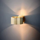 Медный простой современный настенный светильник для гостиной, прикроватный светильник для спальни, кафе, маленький настенный светильник