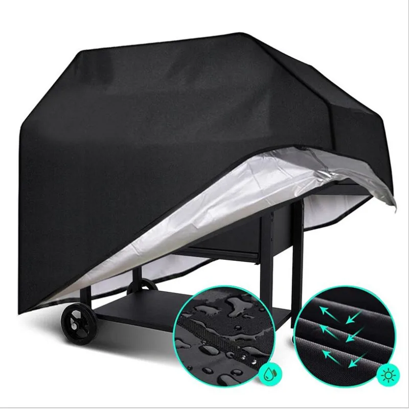 

Portable Waterproof BBQ Grill Barbecue Cover Outdoor Rain Grill Anti Dust Protector For Gas Charcoal Electric Barbe Supplies