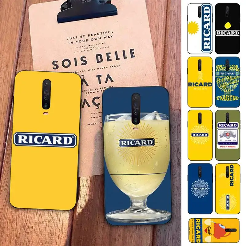 

TOPLBPCS Ricard Phone Case for Redmi 5 6 7 8 9 A 5plus K20 4X S2 GO 6 K30 pro