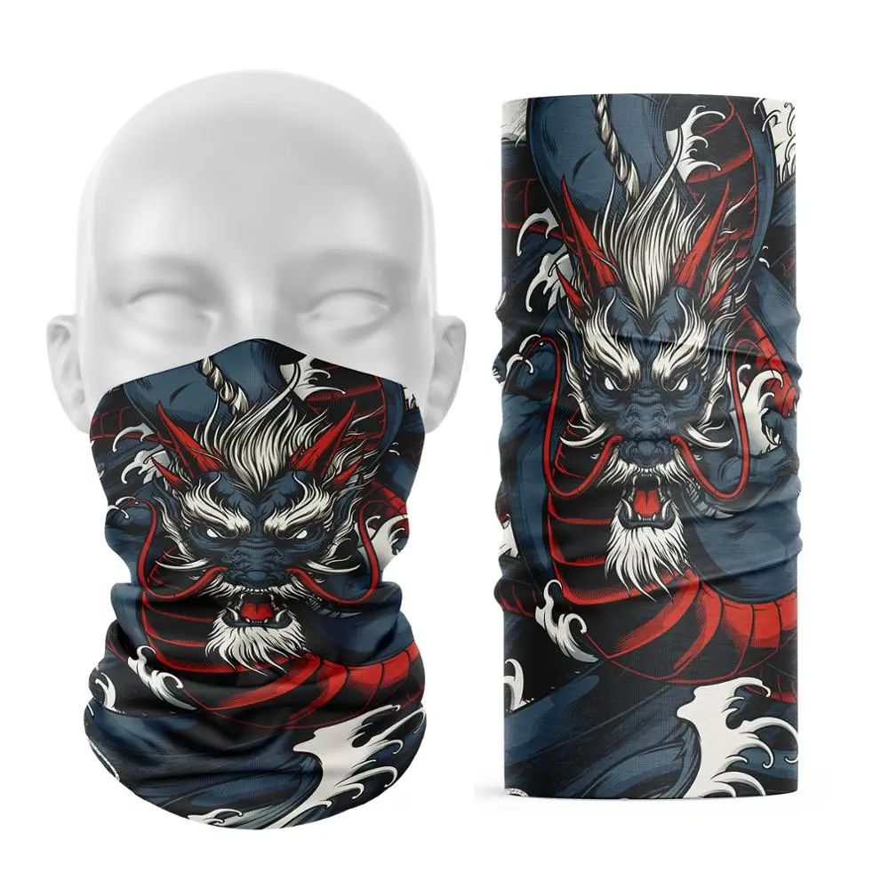 Бесшовный многофункциональный мужской волшебный шарф с 3D рисунком черепа