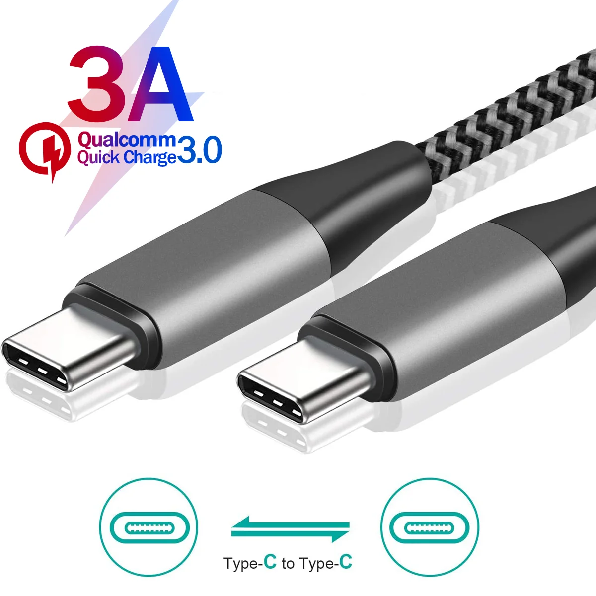 Кабель USB C к Type PD 60 Вт для Samsung S 20 10 Note10 Note9 быстрой зарядки Redmi Mi 11 HUAWEI P20 P30 Pro |