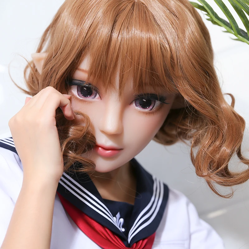 Miriya) качество ручной работы мягкий материал половина лица Косплей Сладкая девушка женский кроссдресс маска со стандартным ухом