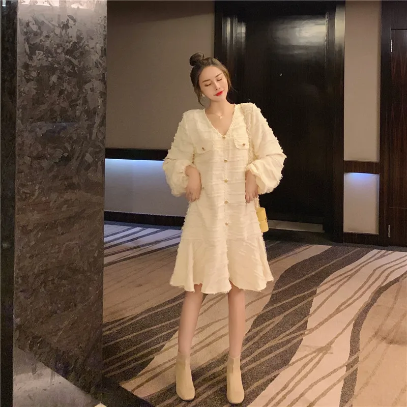Женское Новое весеннее модное свободное мини-платье 2020 женские милые вечерние