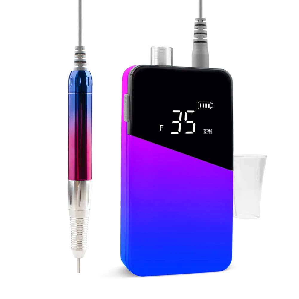 

Бесщеточный беспроводной градиентный цвет 35000 об/мин портативный полировальный станок для ногтей перезаряжаемый Электрический полировщик...