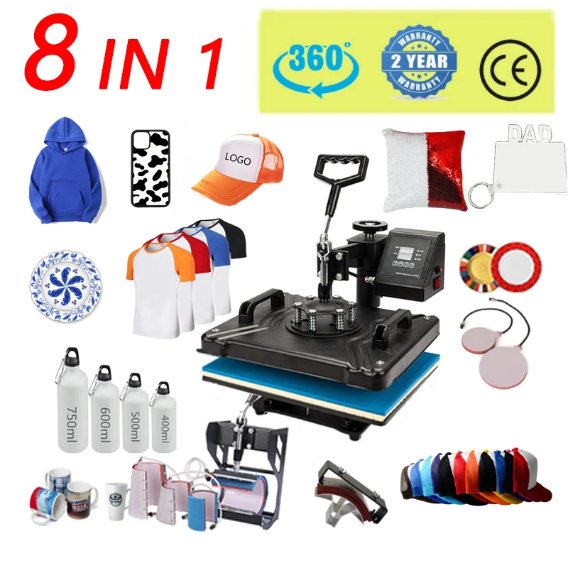 Бесплатная доставка качественный комбинированный термопресс 30*38 см 8 в 1