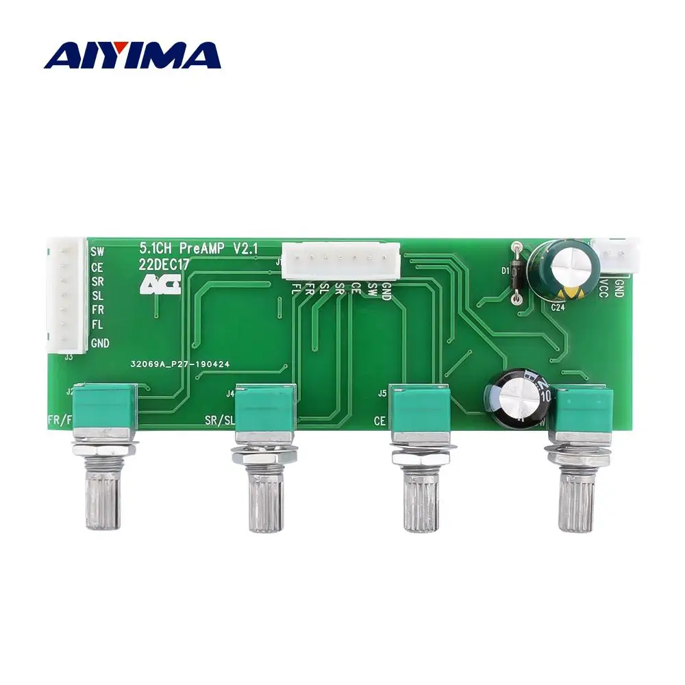 AIYIMA 5 1 Домашний кинотеатр фильтр нижних частот регулятор громкости NE5532