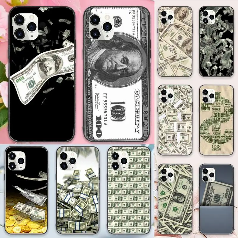 

us Big Money 100 Dollars design Phone Case For iphone 12 11 13 7 8 6 s plus x xs xr pro max mini