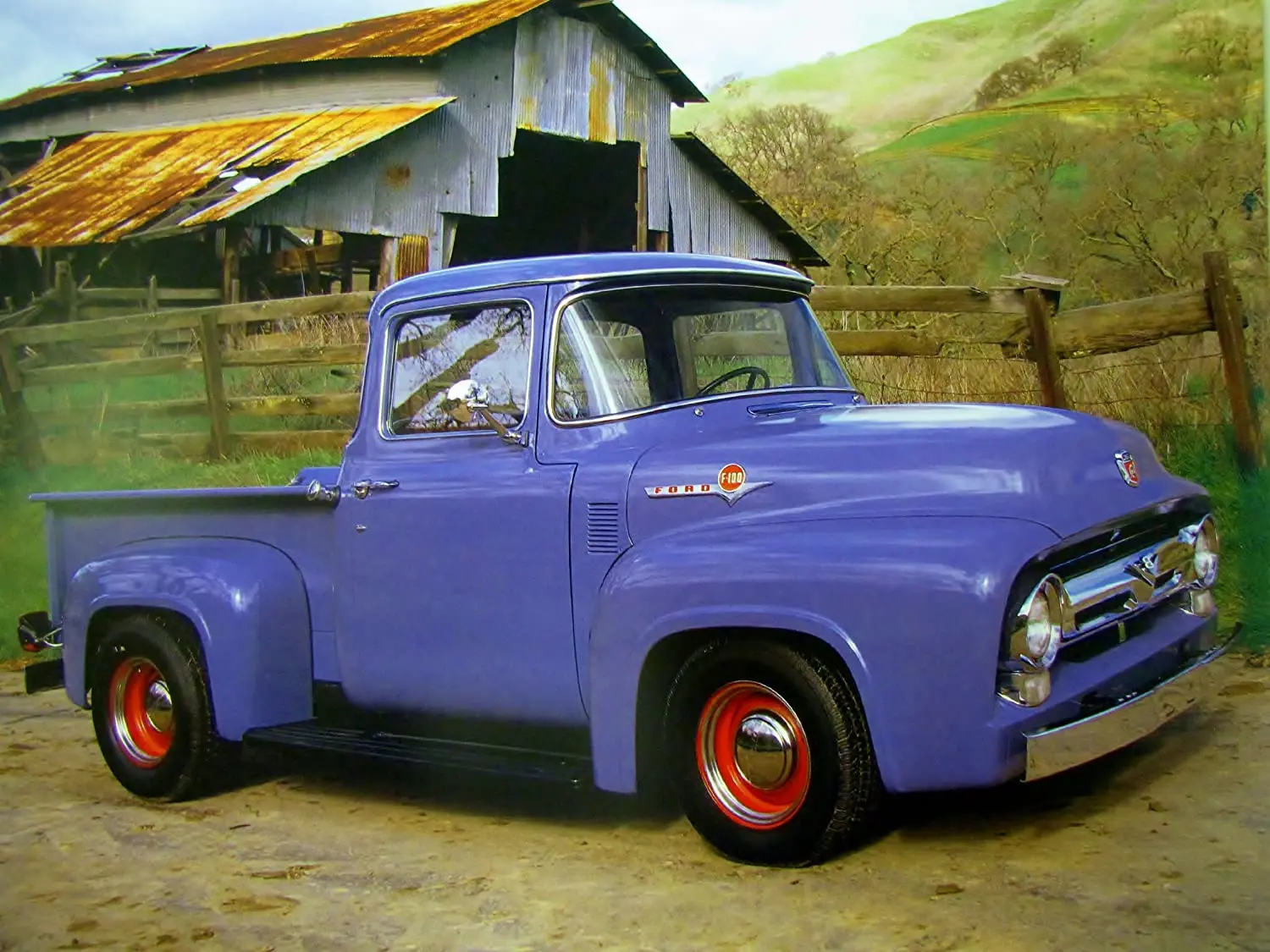 

Vintage Truck Wall Decor Ford F 100 V8 Pickup Art Print Poster