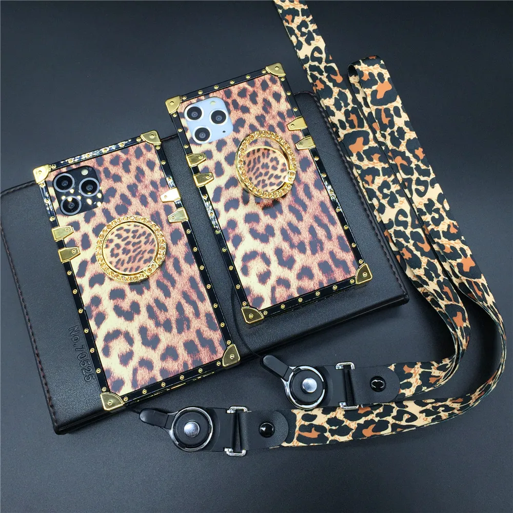 

Роскошный Блестящий Модный чехол с леопардовым принтом для iPhone 13 XS Max X XR 6S, Мягкий Квадратный чехол для iphone 12 11 PRO MAX 7 8 Plus