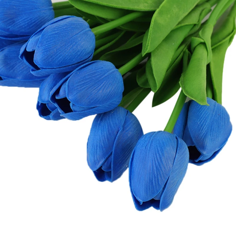 

Artificial Flowers PU Plastic Tulip Flowers Real Touch Silk Flower Fake Flower Bouquet Wedding Decoration Party Home Decor 10pcs