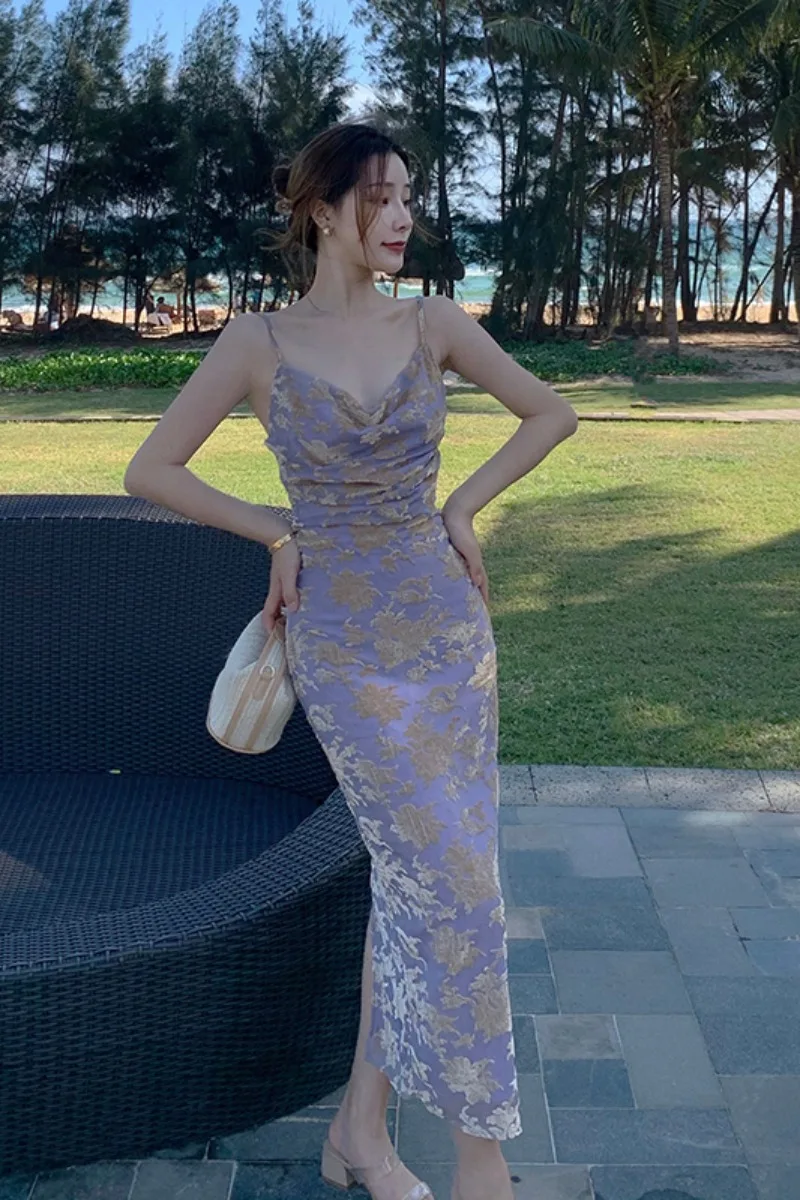 

Seaside holiday dress 2021 summer new French gentle sexy feminine temperament hip dress