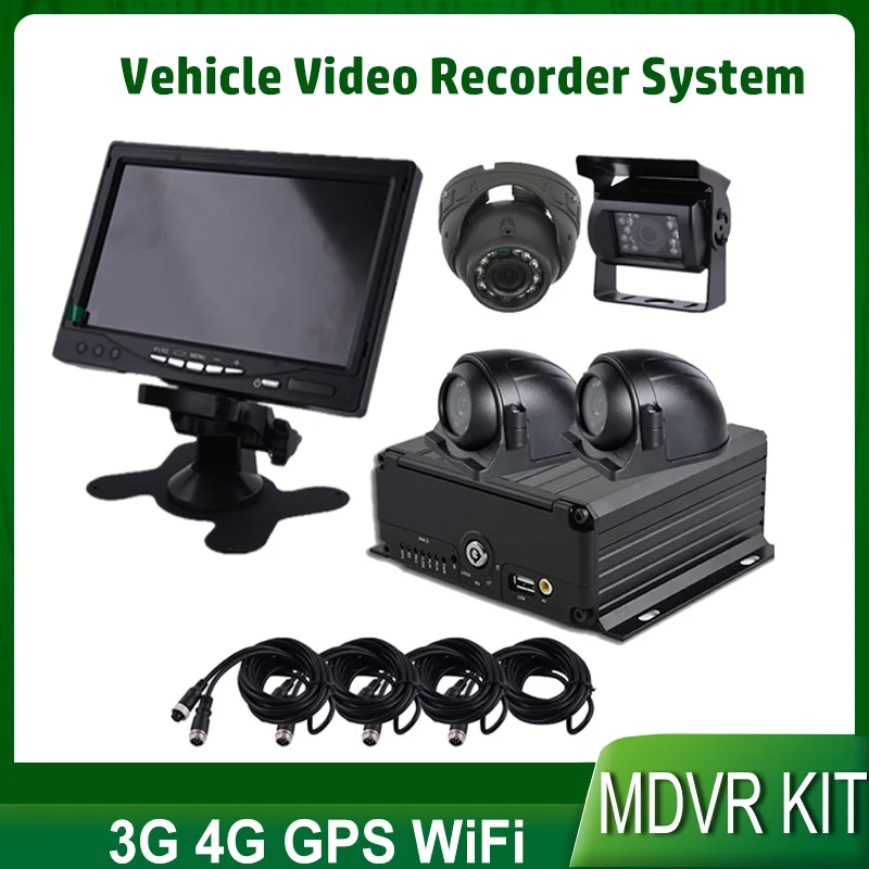 Недорогой Автомобильный видеорегистратор 3G 4G GPS WIFI MDVR с 4 камерами для такси