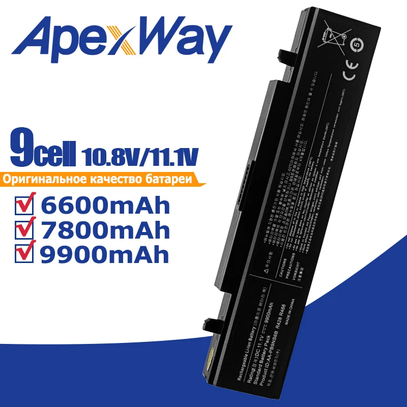 

9 ячеек Аккумулятор для ноутбука SamSung R519 R522 R523 R538 R540 R580 R620 R718 R720 R728 R467 R468 AA-PB9NC6B AA-PB9NS6B NP300E5C