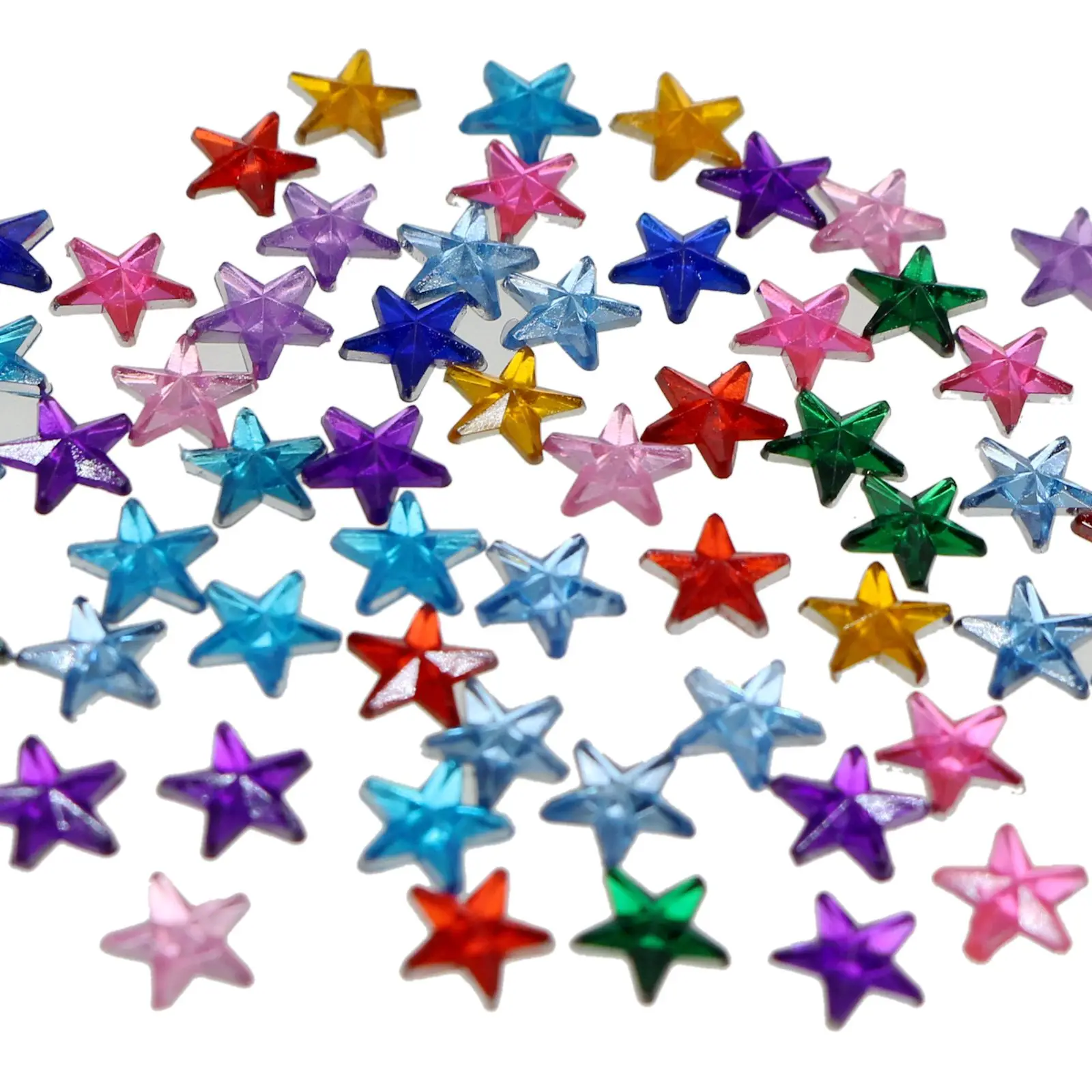 

2000 Acrylic Flatback Tiny Star Rhinestone Gems 6mm Various Color Craft