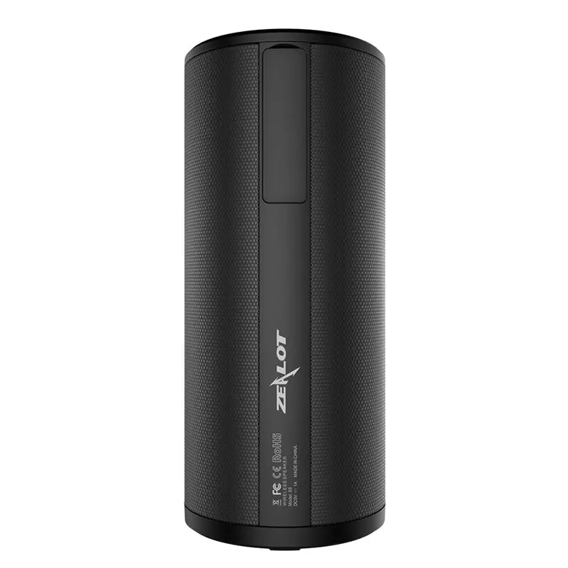 Black ZEALOT S8 HiFi стерео беспроводной Bluetooth динамик+ внешний аккумулятор с сенсорным управлением наружный сабвуфер Поддержка TF карта AUX Громкая связь - Цвет: Black