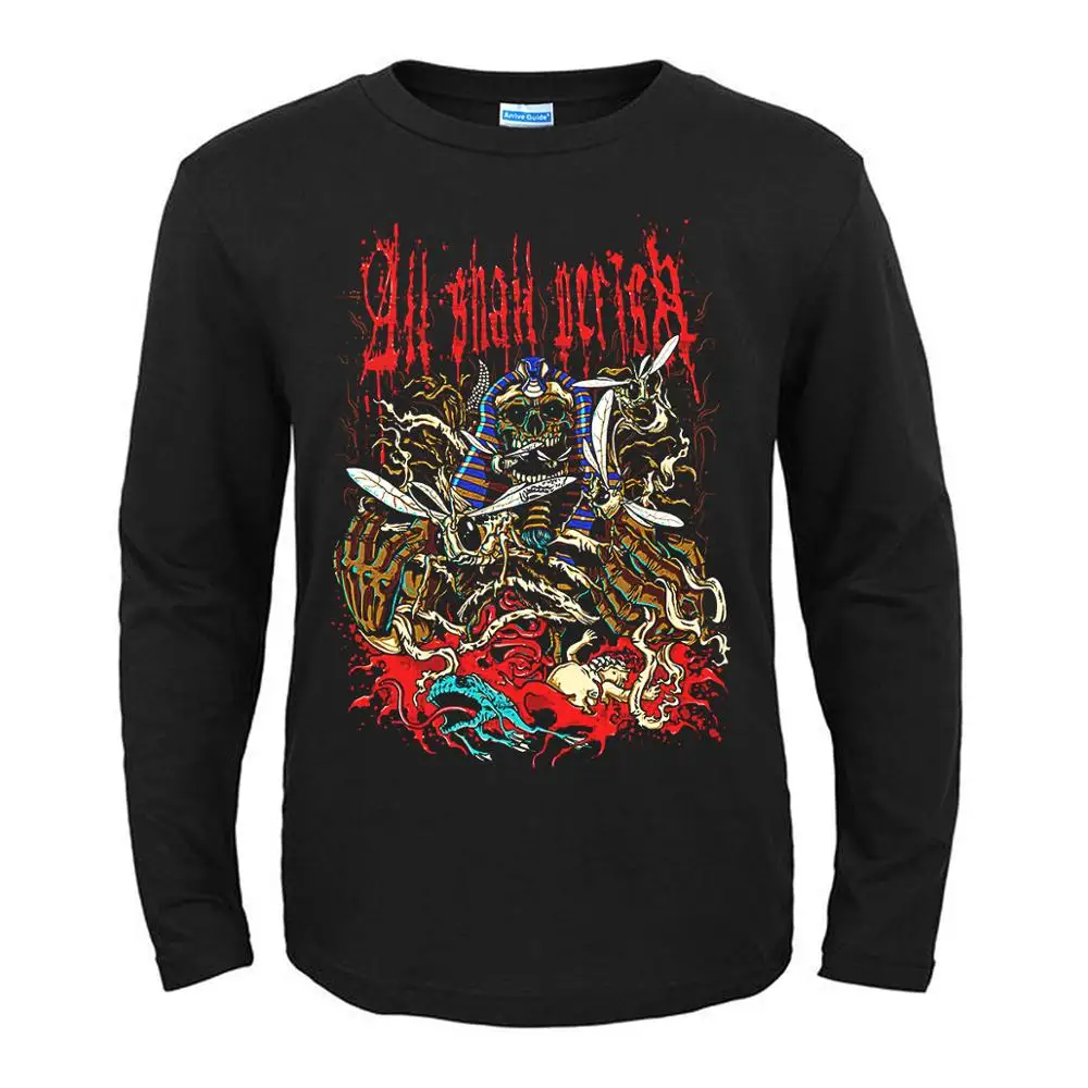

7 designs rock Death band All Shall Perish Punk rocker men women full long sleeves shirt heavy metal black tee fitness
