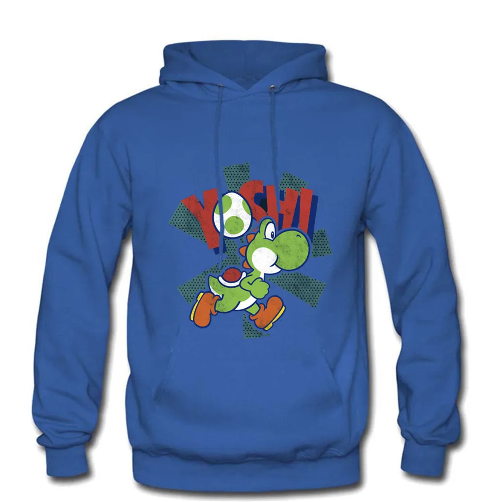 Мужская футбольная рубашка белая хип-хоп толстовка с принтом Йоши из 100% хлопка