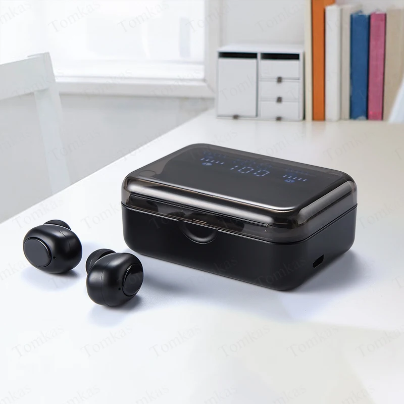 TWS, беспроводные наушники, светодиодный дисплей, 2000 мА/ч, 5,0, Bluetooth наушники, водонепроницаемые наушники для телефона, спортивные, беспроводные Bluetooth гарнитуры
