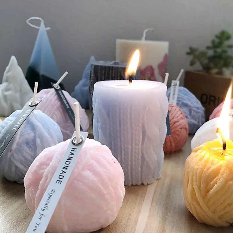 3D Силиконовая Свеча в форме столба глина для изготовления торта шоколада