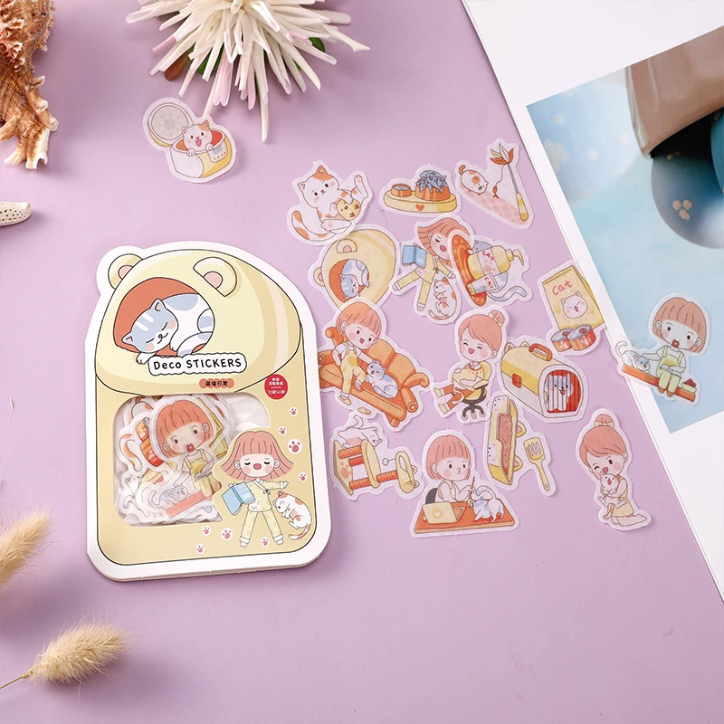 40 шт./лот бумажный стикер для маленькой девочки декоративный дневник записная книжка планировщик наклейка