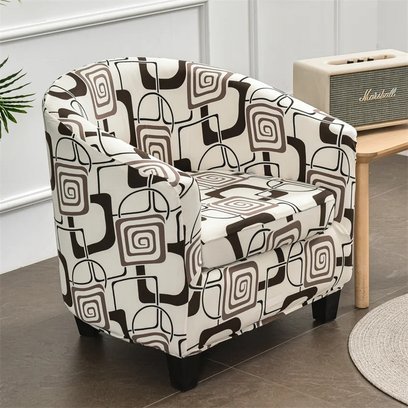 Чехол для дивана с разрезом эластичное покрывало из спандекса геометрическим