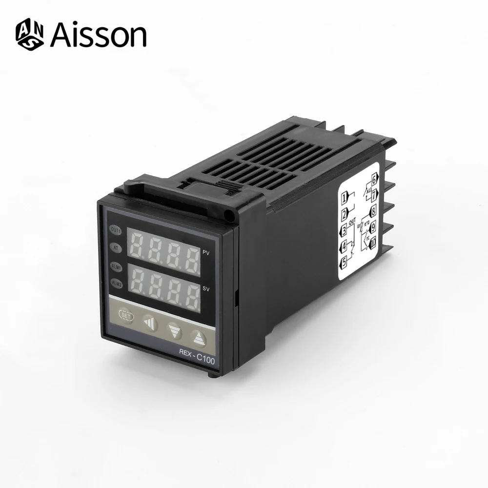 

REX-C100 регулятор температуры с цифровым дисплеем, PID 110-240 В + реле SSR 40A + 1 м К Зонд термопары + радиатор